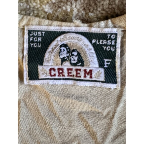 Vtg 70s CREEM Dress Hippie Boho Viscose Maxi Farmhouse Cottage core Tie Elephant - Picture 2 of 16